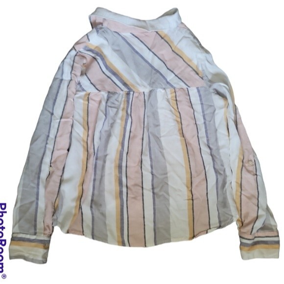 Thread & Supply Striped Linen Button Down Shirt - M - Picture 3 of 6